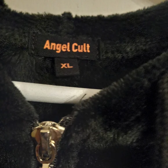 Black Hoodie with Silver Star Sleeves - Picture 2 of 4